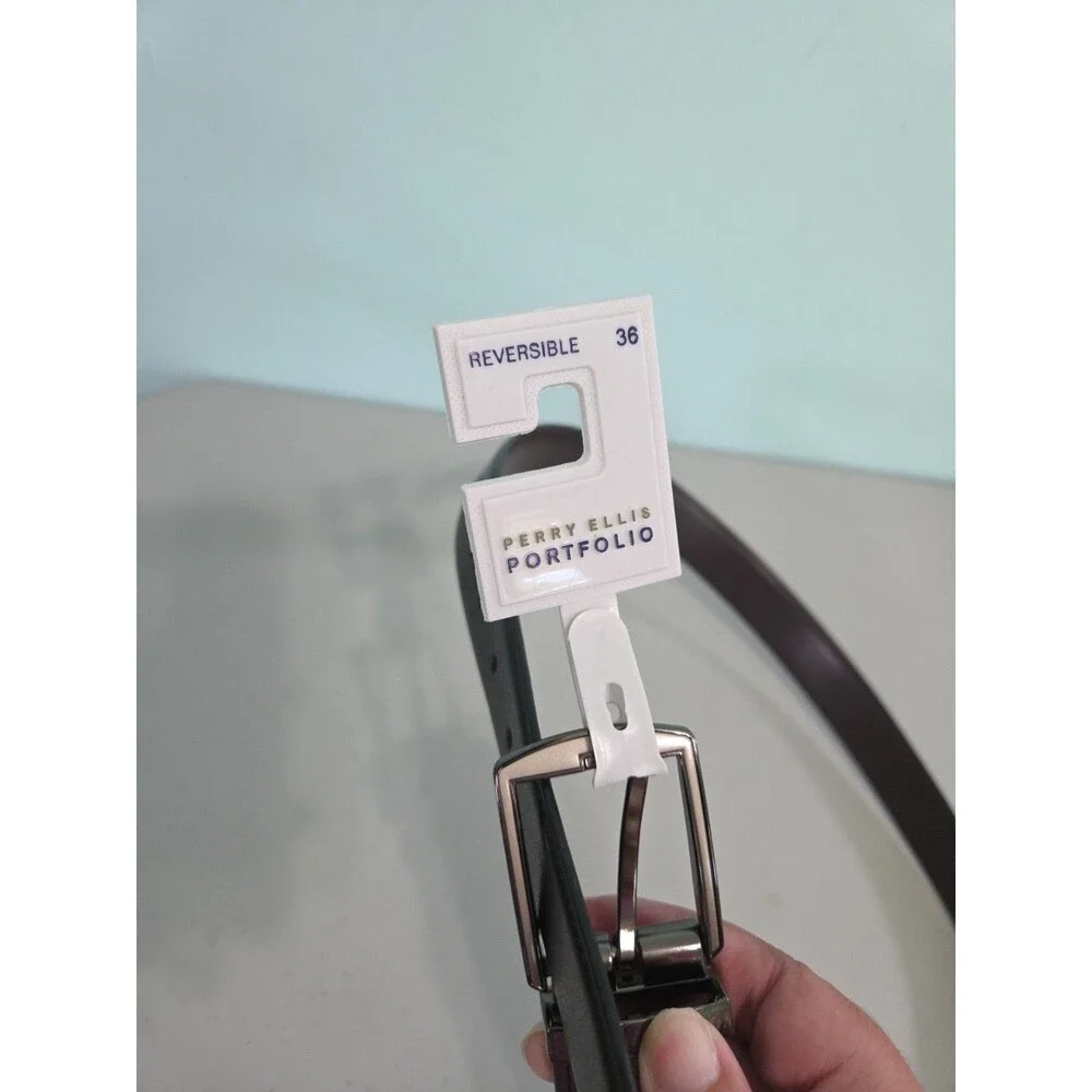 Perry Ellis Portfolio Reversible Belt 36 black brown new with tags